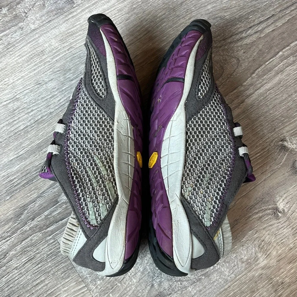 Merrell Pace Glove Minimalist Running Shoes‎ Gray Purple Womens 7.5 UK 5 EU 38